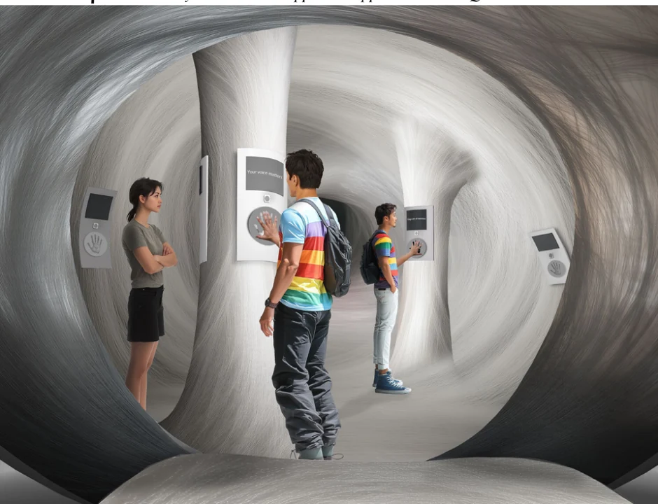 Immersive spatial installation concept for The Balance of Prejudice