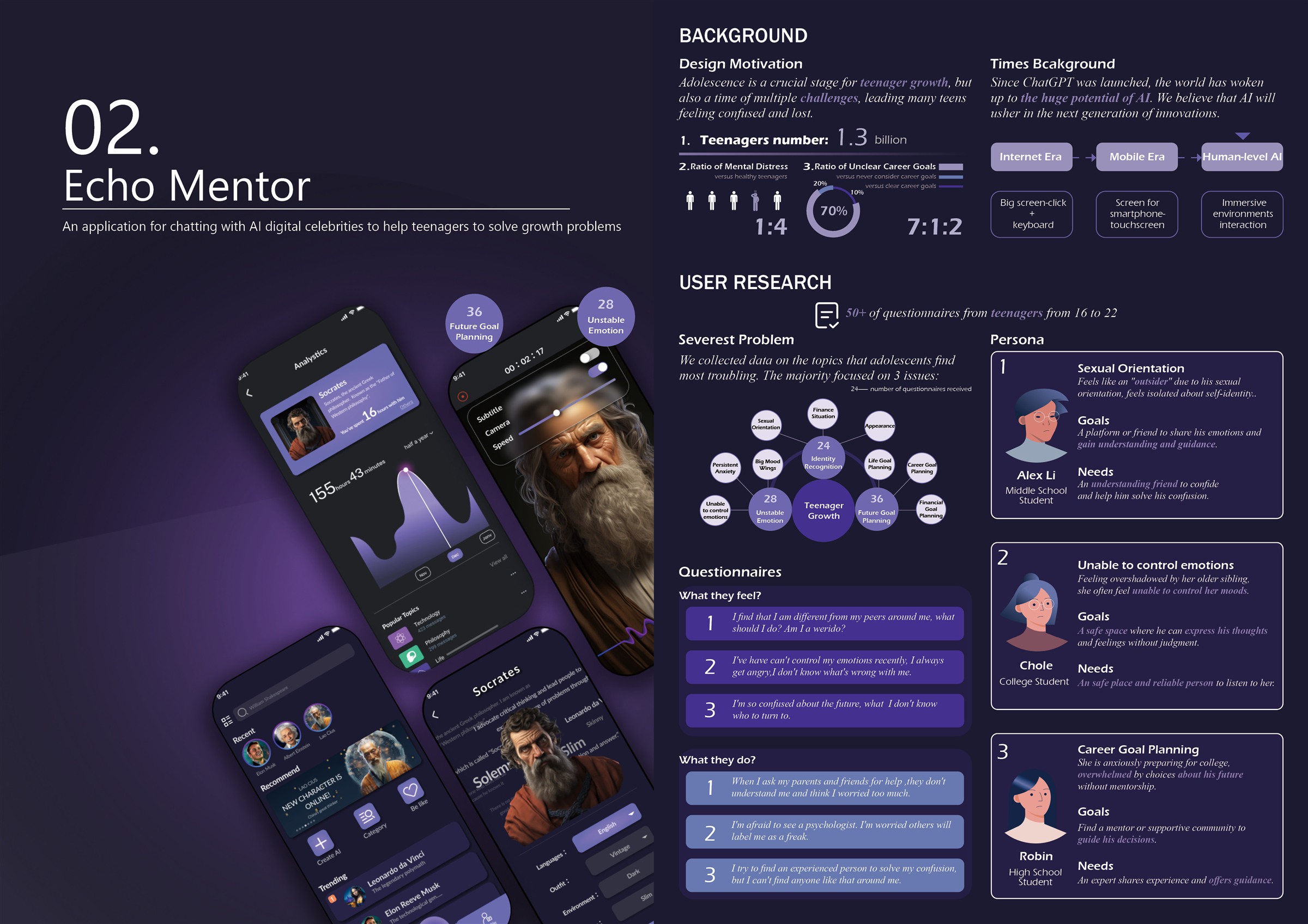 Echo Mentor — portfolio page 1 of 3